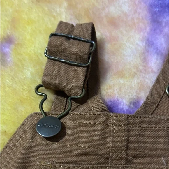 Carhartt Kids Overalls in Rich Brown - Picture 7 of 7